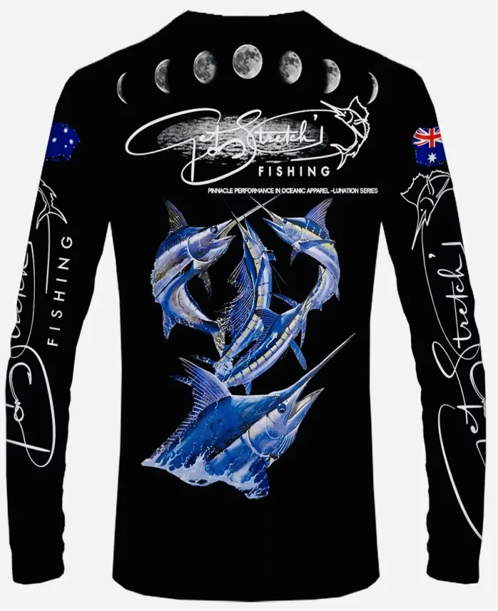 Lunar Billfish – Stretch Pinnacle- fishing shirt black back