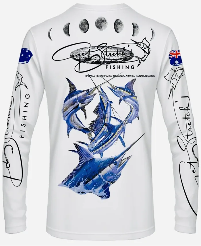 Lunar Billfish – Stretch Pinnacle - fishing shirt white back