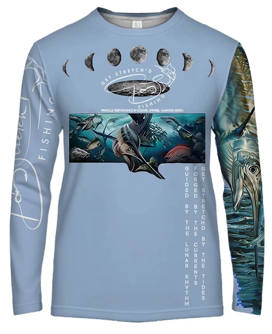 Lunar Baitball - Stretch Sail custom fishing Shirt front back