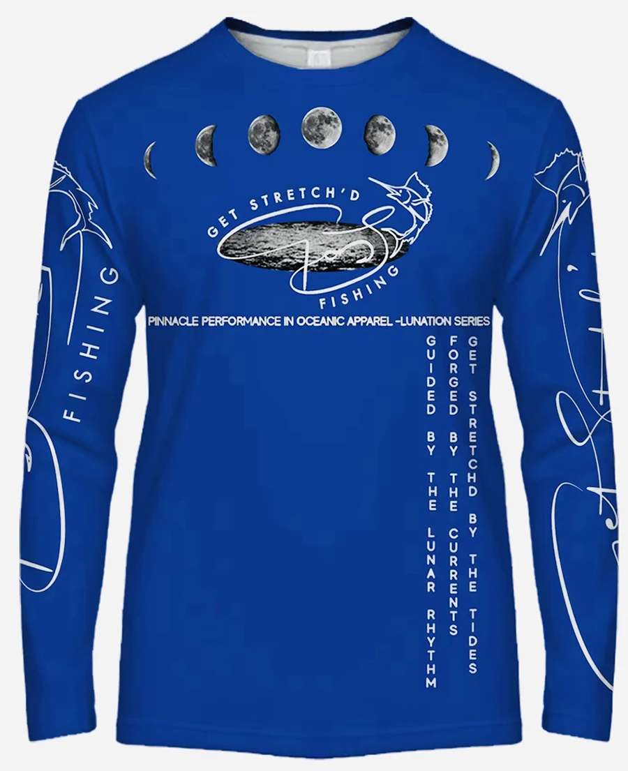 Lunar Gamefish – Stretch Summit - fishing shirt blue front