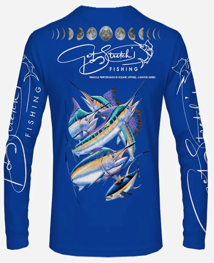Lunar Gamefish – Stretch Summit - fishing shirt blue back