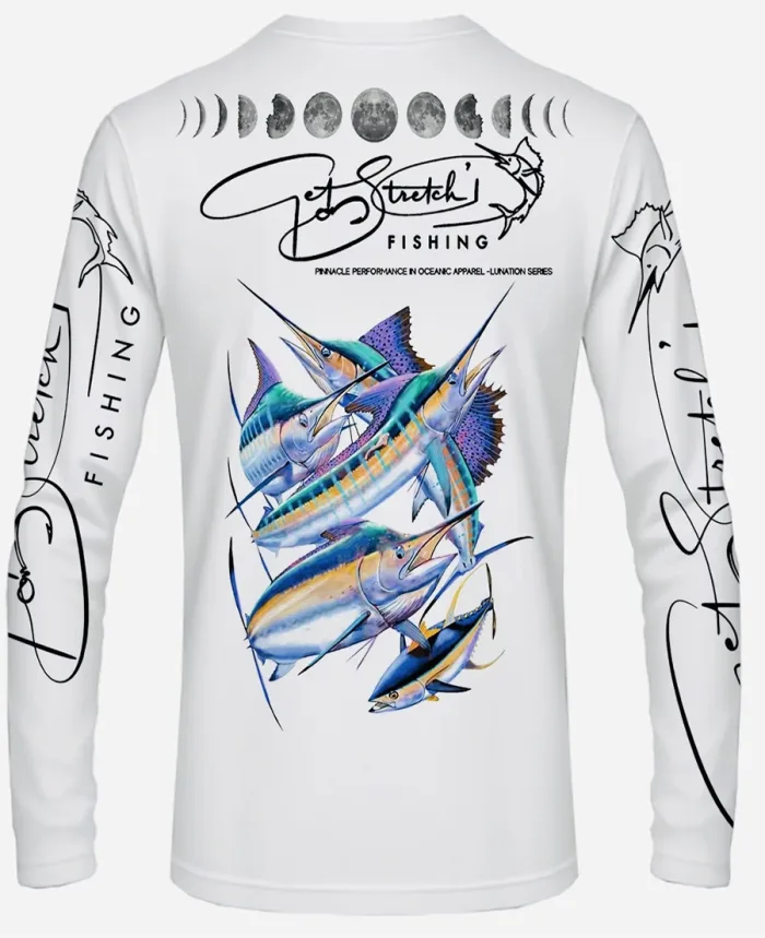 Lunar Gamefish – Stretch Summit - fishing shirt white back